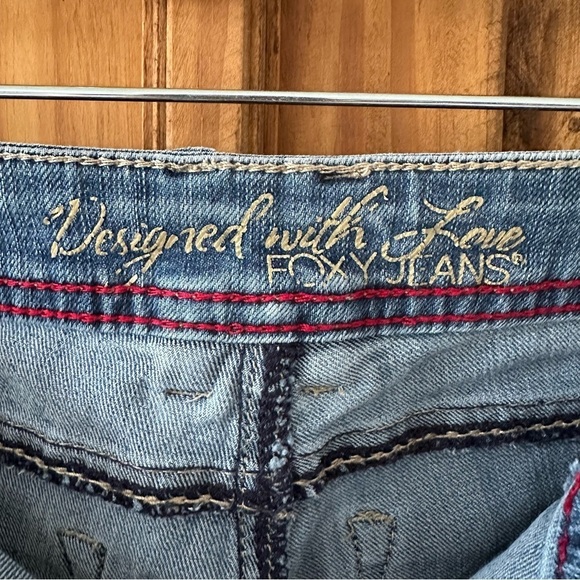Foxy Jeans Blue Medium Wash Skinny Jeans - Size 27 - Picture 4 of 16